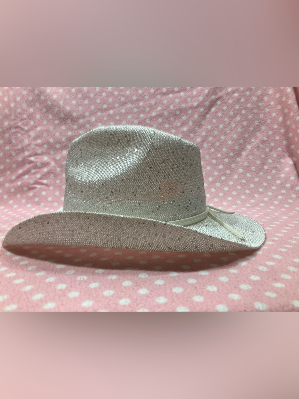 Stylish Women's White Straw Cowboy Hat - Picture 13 of 14